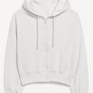 Old Navy SoComfy Full-Zip Hoodie in Light Gray